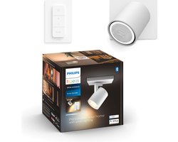 Philips Hue Runner opbouwspot - warm- tot koelwit licht - 1-spot - wit - 1 dimmer switch - GU10