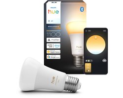 Philips Hue Slimme LED A60 lamp, Warm tot koel wit licht, E27 Fitting