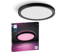 Philips Hue Tento plafondlamp - wit en gekleurd licht - rond - zwart - Ø30 cm