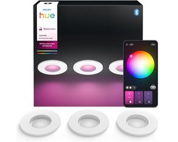 Philips Hue Xamento badkamerinbouwspot - wit en gekleurd licht - 3-pack - wit