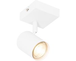 QAZQA jeana - Moderne Plafondspot | Spotje | Opbouwspot - 1 lichts - L 105 mm - Wit - Woonkamer | Slaapkamer | Keuken