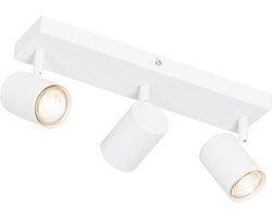 QAZQA jeana - Moderne Plafondspot | Spotje | Opbouwspot - 3 lichts - L 350 mm - Wit - Woonkamer | Slaapkamer | Keuken