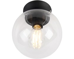 QAZQA pallon - Art Deco Plafondlamp - 1 lichts - Ø 200 mm - Transparant - Woonkamer | Slaapkamer | Keuken