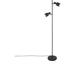 QAZQA stijn - Moderne Vloerlamp | Staande Lamp - 2 lichts - H 1560 mm - Zwart - Woonkamer | Slaapkamer