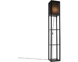 QAZQA stojan - Moderne Vloerlamp | Staande Lamp - 1 lichts - H 159 cm - Zwart - Woonkamer | Slaapkamer | Keuken