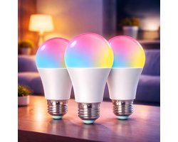 Smart Bulb Online Slimme LED Lamp E27 RGB WiFi - Set van 6