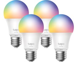 Tapo L530E Slimme Ledlamp E27 - Grote Fitting - Wit & Kleur - WiFi - 4-pack