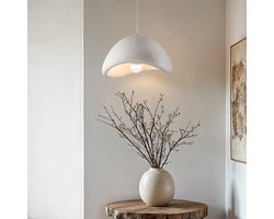 Wabi Sabi hanglamp Cemento wit steeneffect - 38 x 30 cm