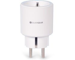 WiFi Smart Plug 1 stuk - Werkt met Google Home en Amazon Alexa Stembediening op afstand - Slimme Stekker - Bedien via iOS en Android App - Slimme Stekkers/Wifi Stopcontact - Silvergear