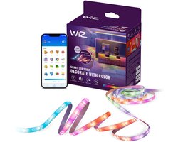 WiZ RGBIC LED strip - 4 meter - Makkelijke installatie - 16 Miljoen kleuren - Muzieksynchronisatie - RGBIC; meerdere kleur tegelijk