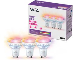 WiZ Spot 3-pack - Gekleurd en Wit Licht - Slimme LED Verlichting - GU10 fitting - 50W - Glas - Wi-Fi