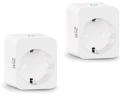 WiZ Voordeelverpakking met 2 Slimme stekkers met Powermeter voor Nederland & EU (Type F) - WiZ Accessoires - WiFi