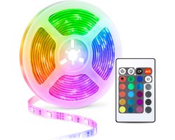 YURDA | LED Strip 5 Meter | Bediening via App & Afstandsbediening | 16 Miljoen Kleuren | Verlichting