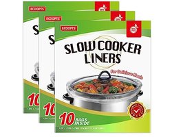 30 Stuks Slow Cooker Liners - Grote Kookzakken Voor 3-8,5 Liter (3 PACK)