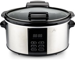 AMA® Slowcooker met Timer - Crockpot - Stoompan - Inclusief Warmhoudfunctie - 6 Liter
