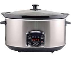 AMA® Slowcooker met Timer - Crockpot - Stoompot - Inclusief Warmhoudfunctie - 4.5 Liter