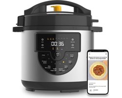 ApexArte® Slowcooker met Timer - Keramische Binnenpan - Hotpot - Zwart en Grijs