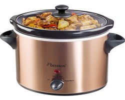 Bestron Slowcooker 180W - ASC350CO - 3.5L - Keramische binnenpan - Koper