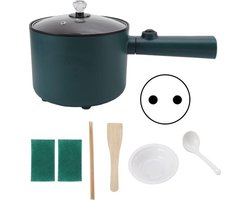 Coopi – Elektrische Kookpot 1.8L – Keramische Anti-aanbaklaag, 2 Temperatuurstanden, 6 Kookfuncties, Groen – Met Lange Handgreep & Complete Accessoireset