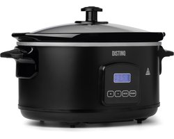 DistinQ Digitale Slowcooker 6 liter met Timer – Keramische binnenpan - Timerfunctie - Warmhoudfunctie