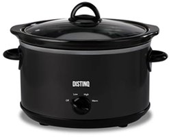 DistinQ Slowcooker 4 liter – Keramische binnenpan - Warmhoudfunctie 180Watt - BPA en PFAS vrij Kerstcadeau