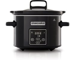 DYNA® Slowcooker met timer - Slowcooker - Zwart - ‎29cm x 29cm x 22cm