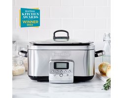 GreenPan Elite Slowcooker Stainless Steel 6L - PFAS-vrij