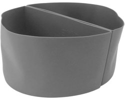 KARZO - Slowcooker-verdeler, herbruikbare siliconen verdeler, 6QT ovale siliconen slowcooker-voeringen, slowcooker-verdeler voor het bereiden van 2 maaltijden tegelijk (grijs)