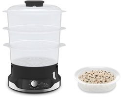 Lìon® Slowcooker - Elektrische Slow Cooker - Compact Ontwerp - Zwart/Wit - 31cm x 28cm x 27cm