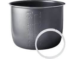 MELTAZO Multicooker Binnenpan, Binnenpot (6 liter), Afdichtring, Sealing Ring