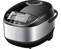 MKSS® Slowcooker met Timer - Keramische Binnenpan - Hotpot - Zwart met Zilver
