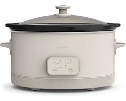 Programmeerbare Slowcooker 6.0 Liter met Keramische Antiaanbaklaag en Automatische Warmhoudfunctie