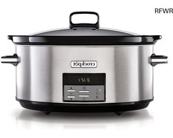 RFWR® Digitale Slowcooker 7,5 Liter - Instelbare Gaartijd en Roestvrij Staal