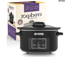 RFWR® Slowcooker 4,7L Digitaal - Zwart