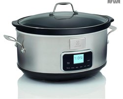 RFWR® Slowcooker RVS met 6 Programma's - Capaciteit 6,6L - 235W