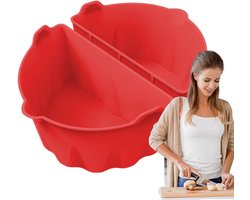 Slow Cooker Liners - Kookgerei Gadget - Maaltijden Delen - Herbruikbaar Siliconen - 6-8 Qt - Rood