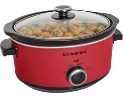 Slowcooker 3,5 Liter RVS met Keramische Pan en Instelbare Temperatuur
