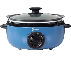 Slowcooker 6.5 Liter met Separate Aluminium Pan - Stoofpan voor Opwarmen en Koken