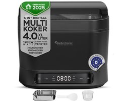 TurboTronic DMC20 Multicooker 4L - Rijstkoker - Stoomkoker - Zwart