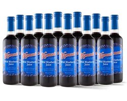 100% Wild Blueberry Juice | Glasfles 500ml | Geen Toegevoegde Suikers