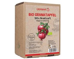 Biologisch granaatappelsap 5 liter, 100% natuurlijk en vers, ongefilterd en troebel