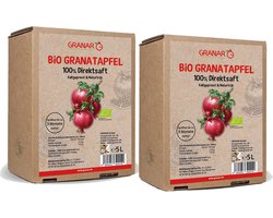 Biologische Granaatappelsap 5 Liter - 100% Koudgeperst en Suikervrij