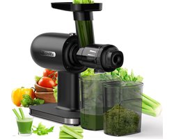 FIBILA Juicer - Slowjuicer - Sapcentrifuge - Sapmaker - Sap Extractor - Sap Machine Fruit en Groenten - Krachtige Motor - Zwart