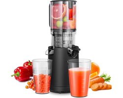 Grote Slowjuicer voor Hele Fruit en Groenten met Automatische Snijsysteem en Drievoudige Filtertechnologie