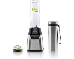 Haeger Sports roestvrijstalen blender | 350 W | Beker 600 ml | Thermoskan 450 ml