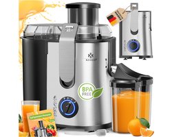 KESSER® Slowjuicer - Sapcentrifuge voor Fruit en Groenten 1100W Sap Juicer met 2000ml Pulpcontainer en 1000ml sapreservoir - Zilver / Zilver