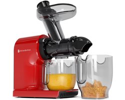 KitchenBrothers Slowjuicer - Compact - Juicer - Groenten en Fruitpers - 45 mm - 500 ml - Rood