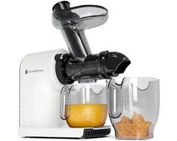 KitchenBrothers Slowjuicer - Compact - Juicer - Groenten en Fruitpers - 45 mm - 500 ml - Wit