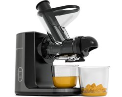 KitchenBrothers Slowjuicer - Juicer - Groenten en Fruitpers - 43 mm en 60 mm invoer - 400 ml - Grijs