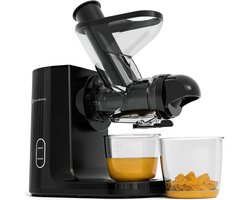 KitchenBrothers Slowjuicer - Juicer - Groenten en Fruitpers - 43 mm en 60 mm invoer - 400 ml - Zwart